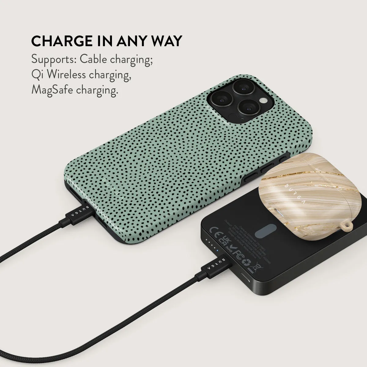 Mint Gelato - Dots Magnetic Power Bank