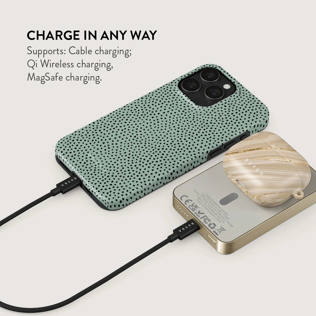 Mint Gelato - Dots Magnetic Power Bank