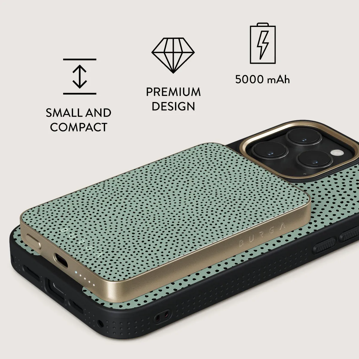 Mint Gelato - Dots Magnetic Power Bank