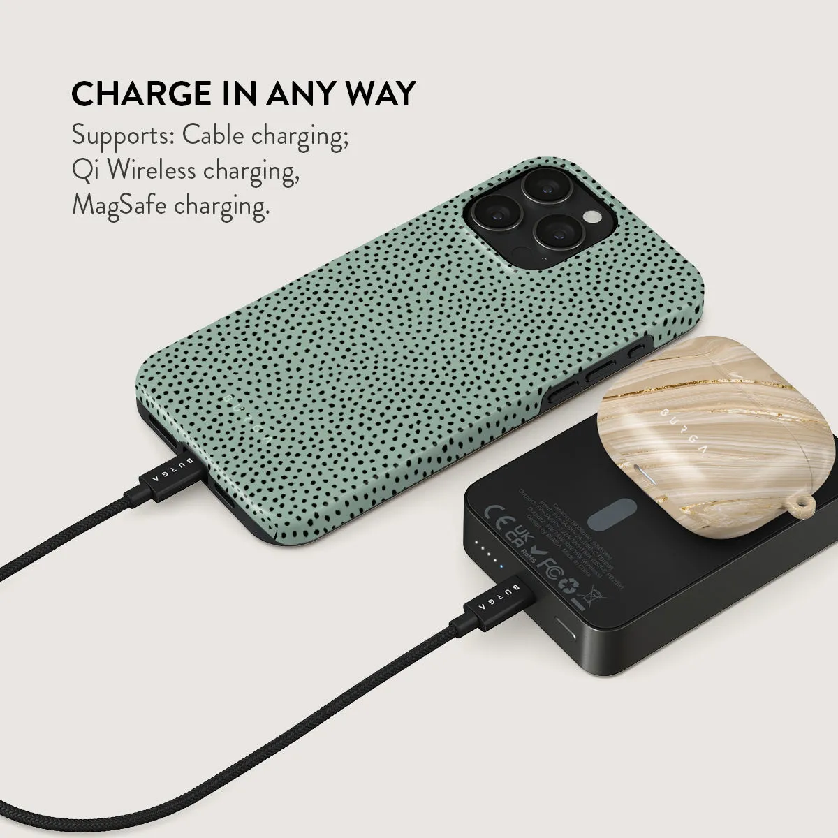 Mint Gelato - Dots Magnetic Power Bank