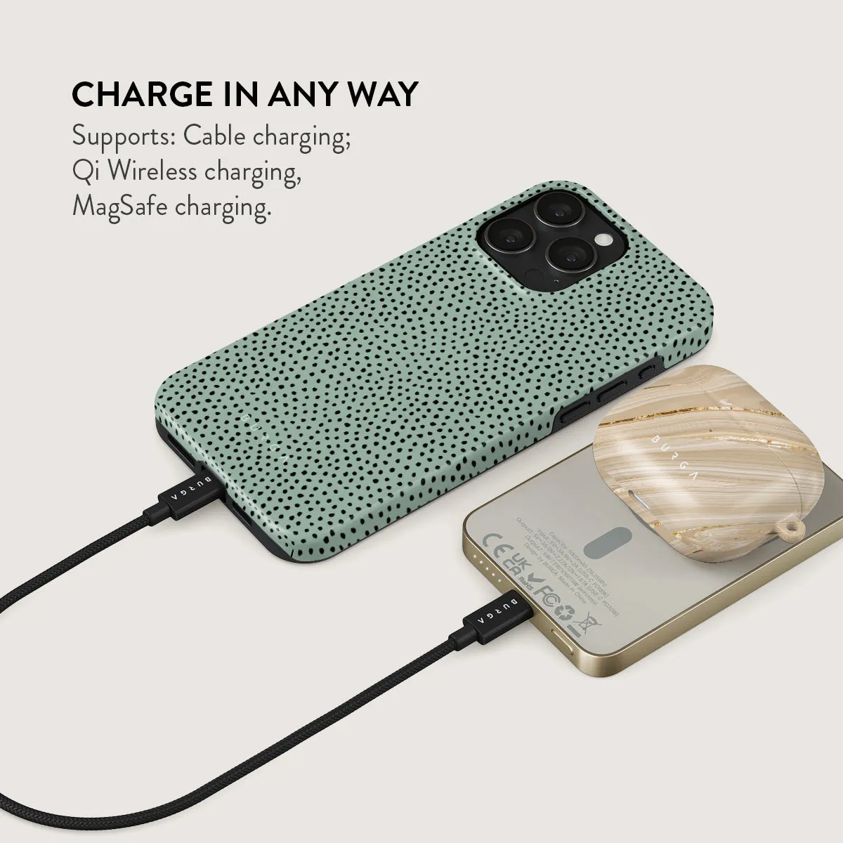 Mint Gelato - Dots Magnetic Power Bank