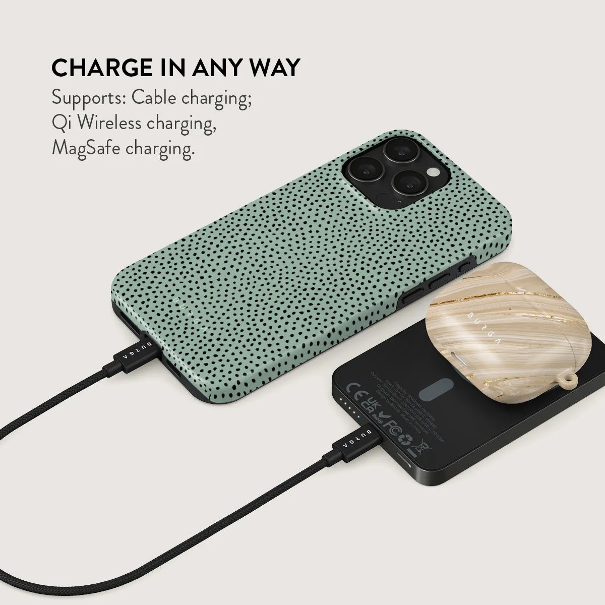 Mint Gelato - Dots Magnetic Power Bank