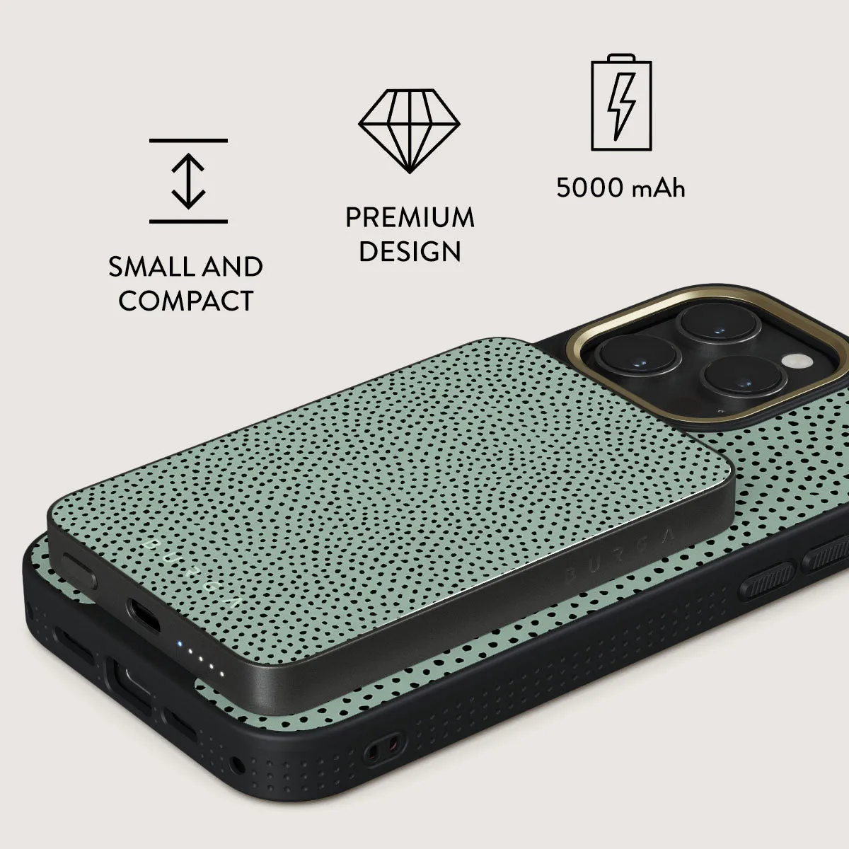Mint Gelato - Dots Magnetic Power Bank