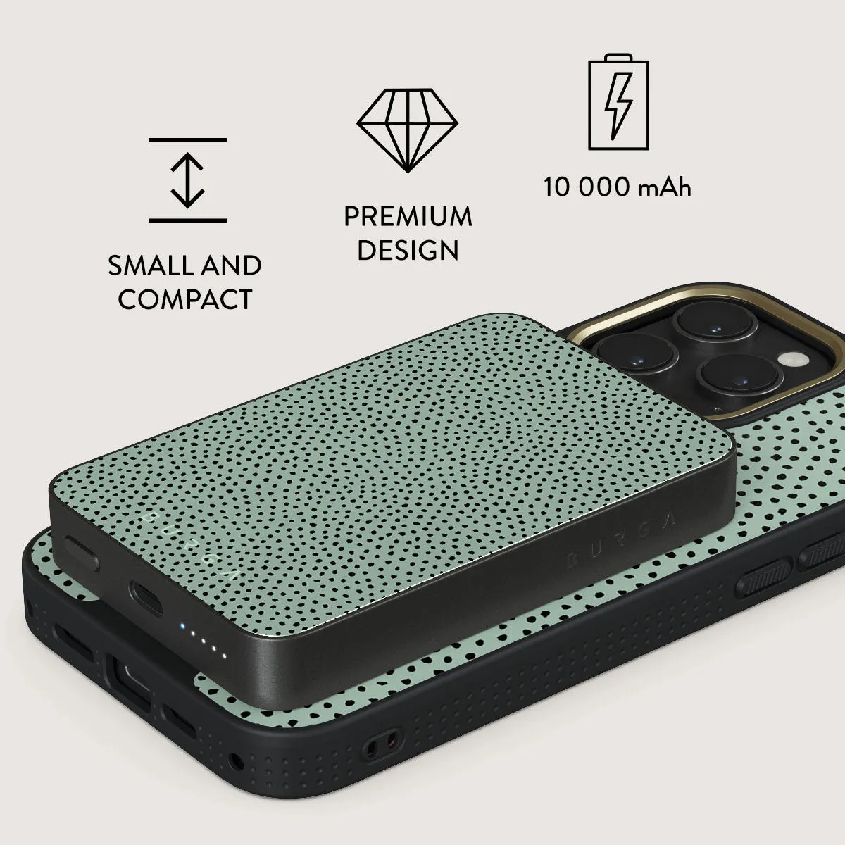 Mint Gelato - Dots Magnetic Power Bank