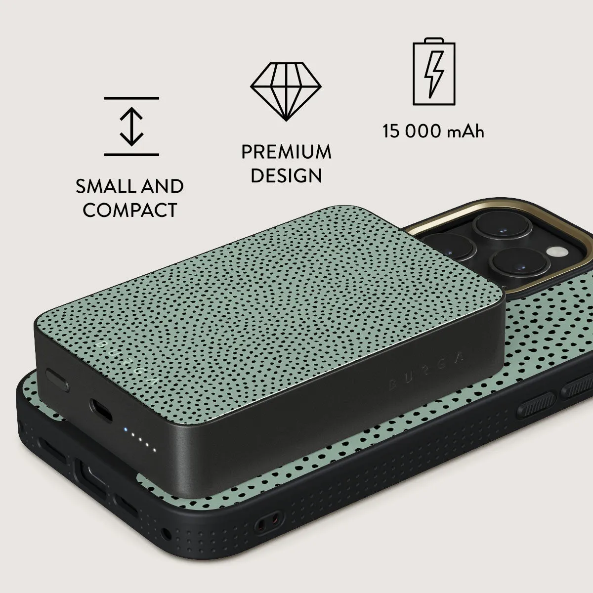 Mint Gelato - Dots Magnetic Power Bank