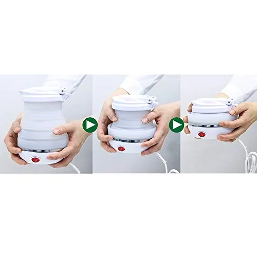 Miyoshi Collapsible Electric Kettle White 800ml for 2-3 persons MBE-TK03/WH
