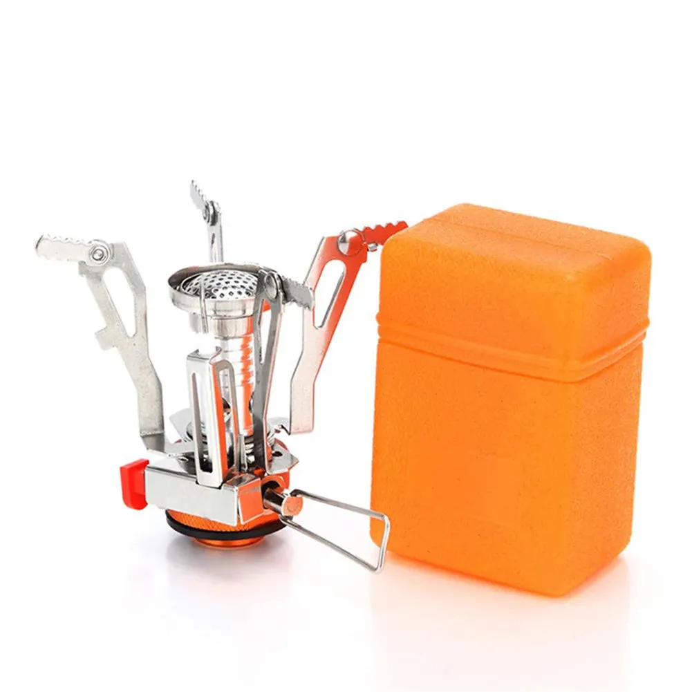 MOJOYCE Portable Camping Cookware Set with Mini Gas Stove
