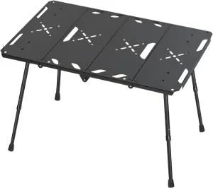 Mokcoliy]【-Lightweight 1.6kg Aluminum Camping Table, 30kg Load-Bearing Foldable Desk for Outdoor Picnic, Hiking, Tactical Gear with Anti-Slip Feet & Compact 7cm Storage