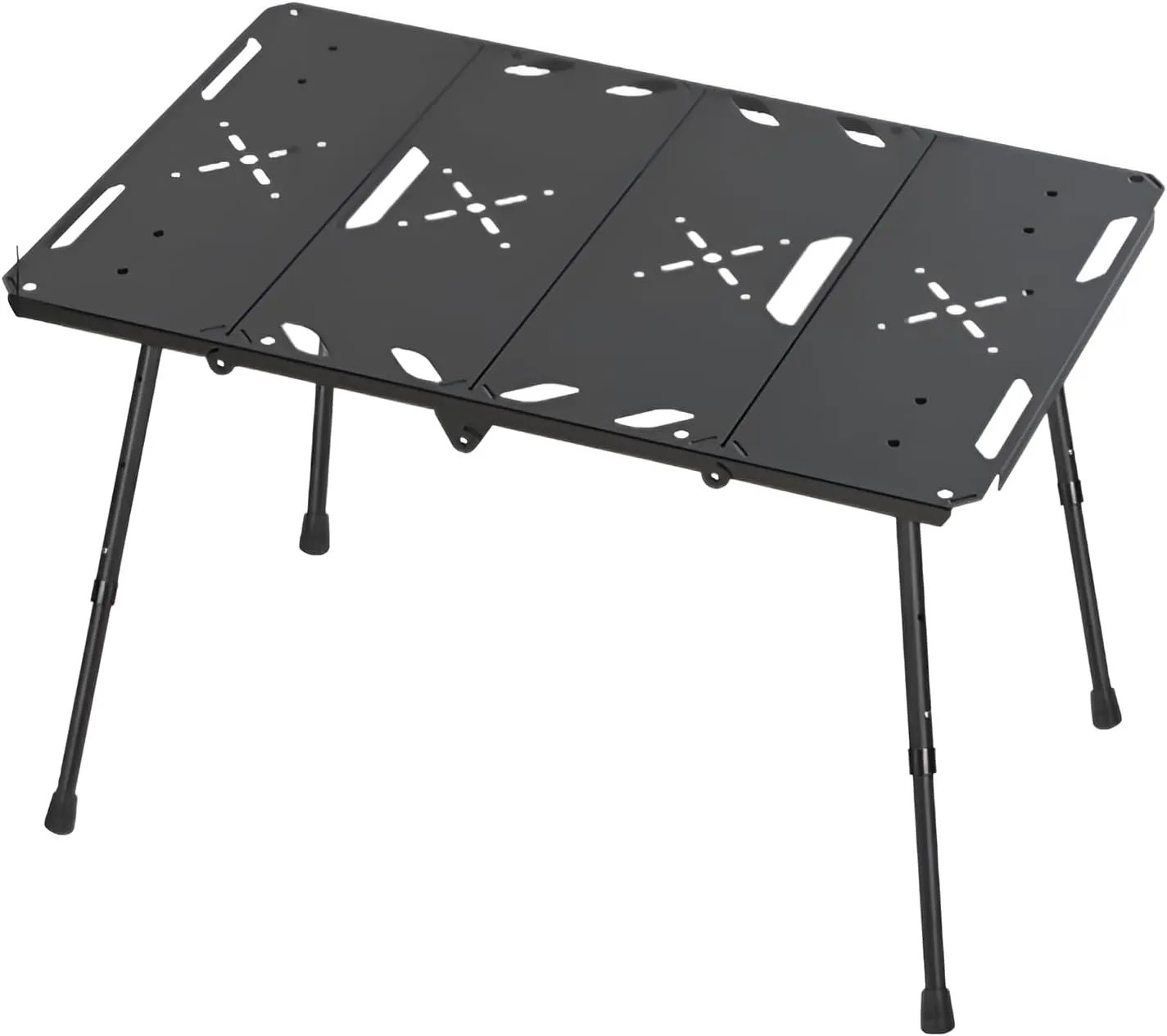 Mokcoliy]【-Lightweight 1.6kg Aluminum Camping Table, 30kg Load-Bearing Foldable Desk for Outdoor Picnic, Hiking, Tactical Gear with Anti-Slip Feet & Compact 7cm Storage