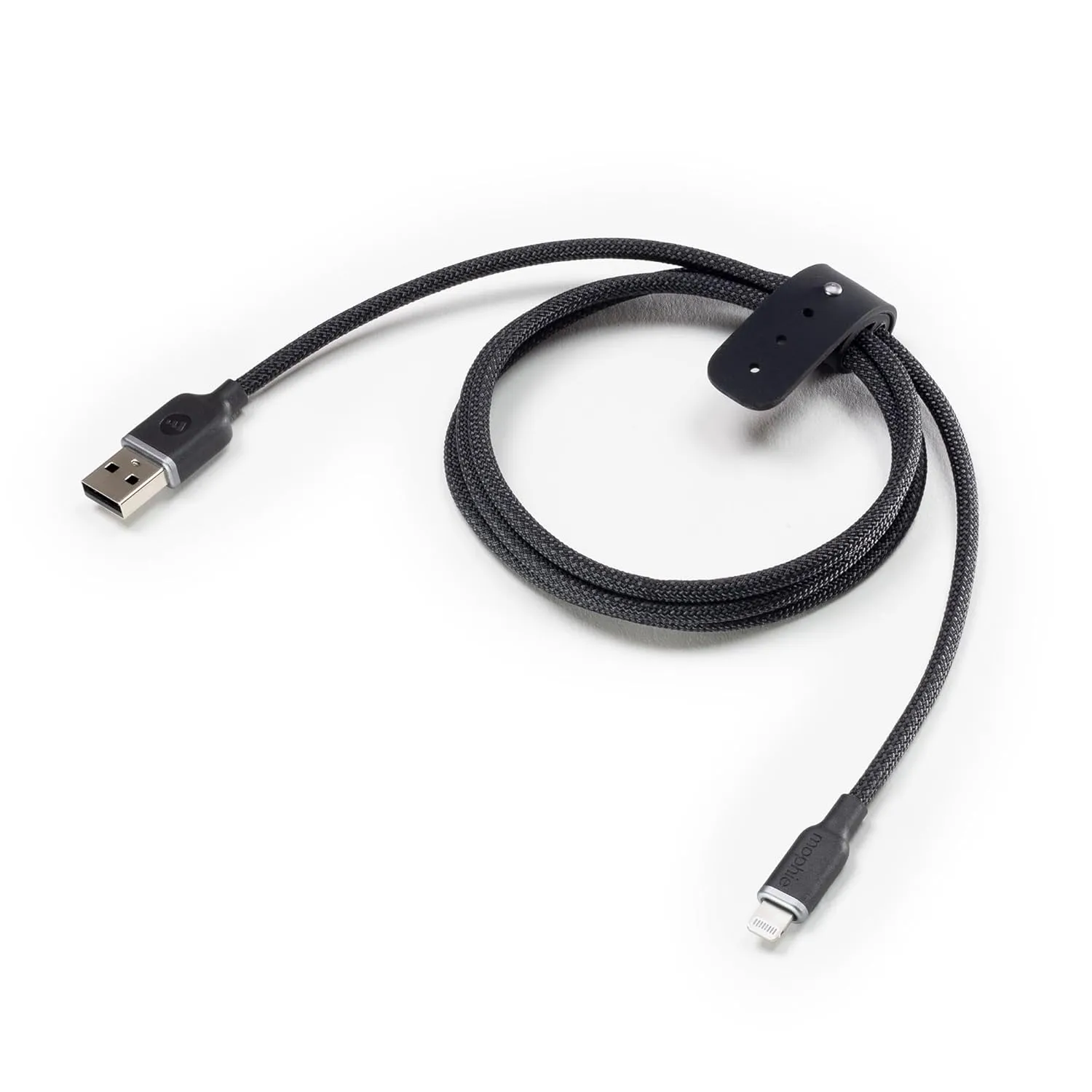 mophie Charge Stream USB-A to Lightning 1m/3ft Silicone Cable - Long-Lasting Braided Cord with Enduraflex, Fast Charge Compatible & 12W Power Delivery