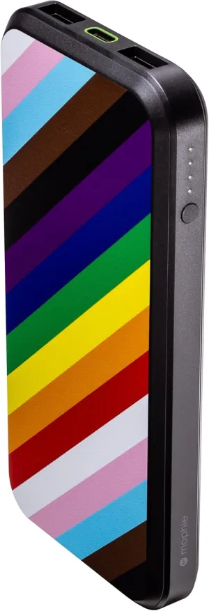 Mophie powerstation prime10 - Portable Power Bank with 10,000mAh Internal Battery, 18W USB-C PD Fast Charging, Charge 3 Devices Simultaneously, LED Power Indicator - Pride