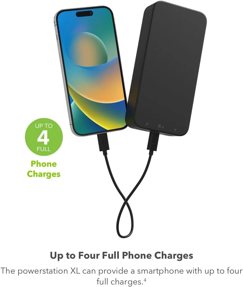 mophie Powerstation XL Power Bank 2023-20,000 mAh Large Internal Battery, (2) USB-A Ports and (1) 20W USB-C PD Fast Charging Input/Output Port, Travel-Friendly