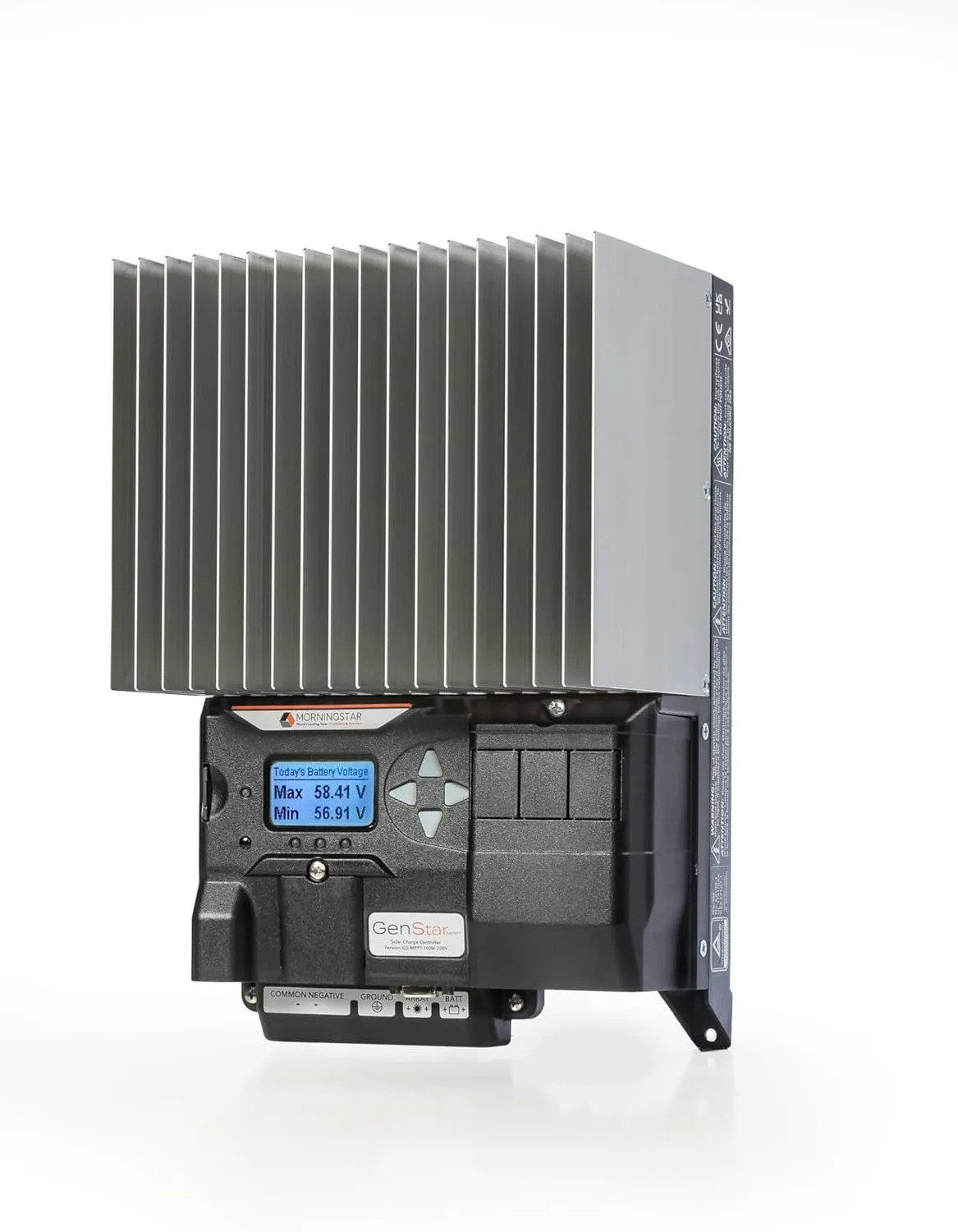 Morningstar GenStar 80A MPPT Solar Charge Controller w/ Meter (GS-MPPT-80M-200V) - Intelligent Solar Panel Regulator for 12/24/36/48V LA/Li Batteries, ReadyBlock Expansion, 5 Yr. WTY, Designed in USA