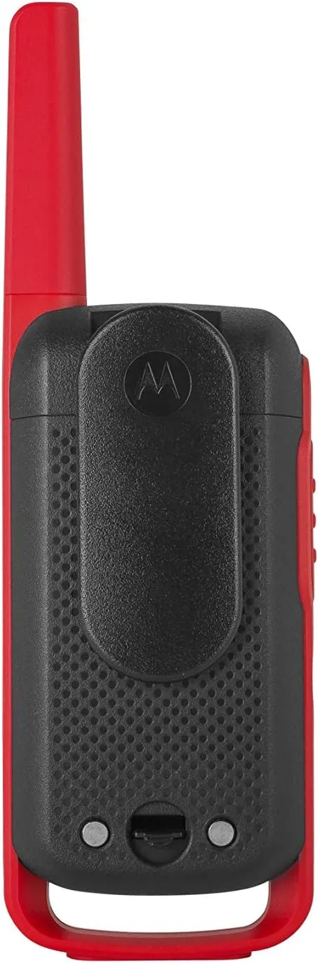Motorola Solutions, Portable FRS, T210, Talkabout, Two-Way Radios, Rechargeable, 22 Channel, 20 Mile, Black W/Red, 2 Pack