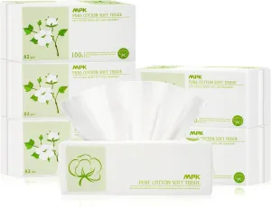 MPK Soft Face Towels - 100% Cotton Tissue, 6 Pack, Disposable Face Drying Towel, Makeup Remover Dry Wipes, Unscented Facial Wash Cloth for Sensitive Skin, Super Soft & Thick Facial Towels(492 Count)
