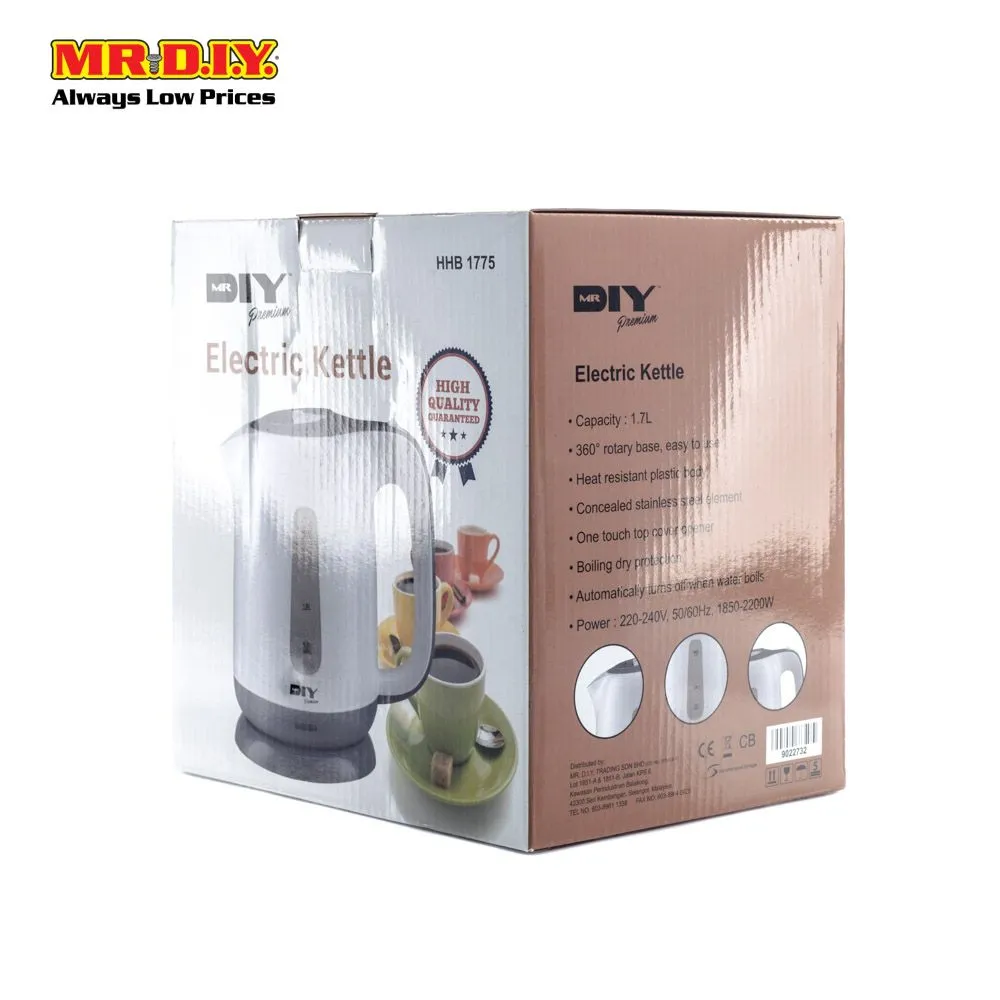(MR.DIY) Premium Automatic Electric Plastic Kettle (1.7L)