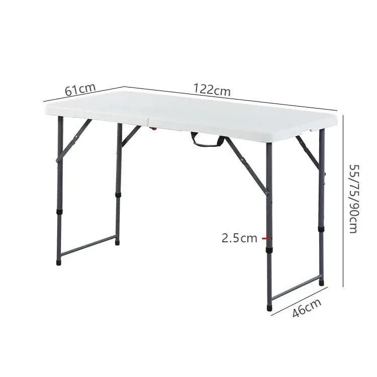 Multi-purpose Foldable Table, Outdoor Indoor Height Adjustable Portable Table, Dining Camping Work Table