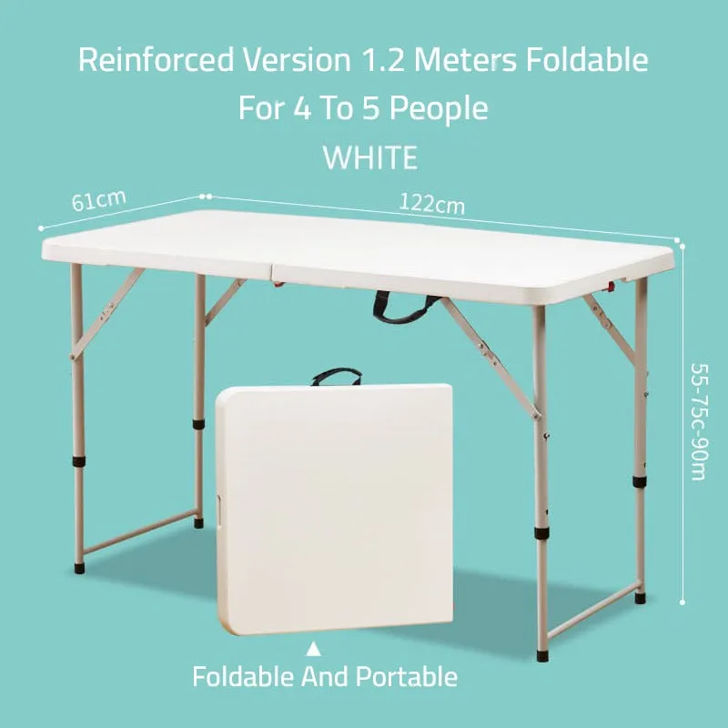 Multi-purpose Foldable Table, Outdoor Indoor Height Adjustable Portable Table, Dining Camping Work Table