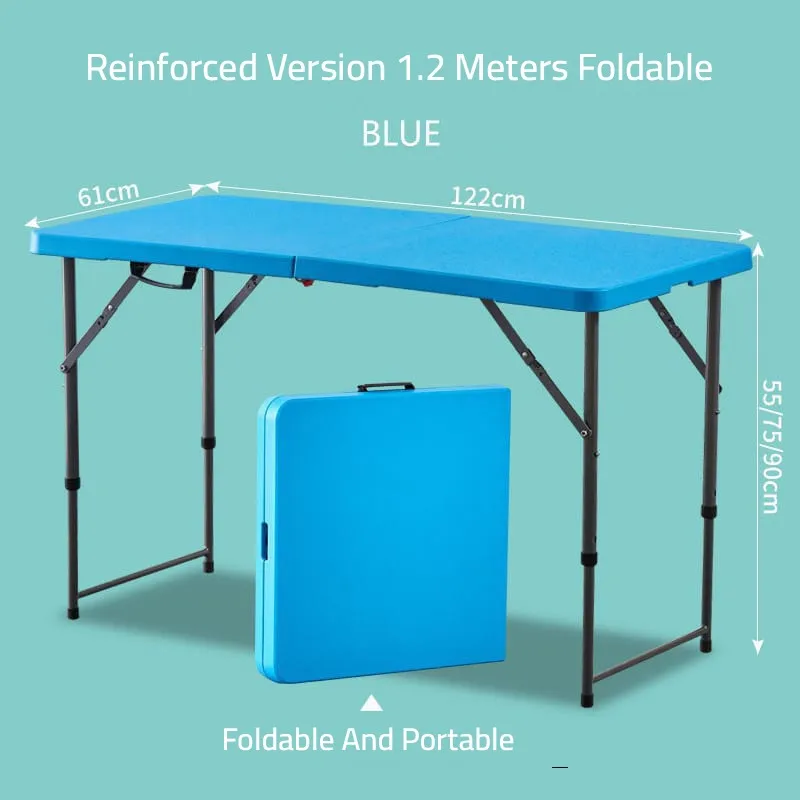 Multi-purpose Foldable Table, Outdoor Indoor Height Adjustable Portable Table, Dining Camping Work Table