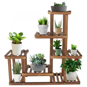 Multi-tier Wooden Plant Rack