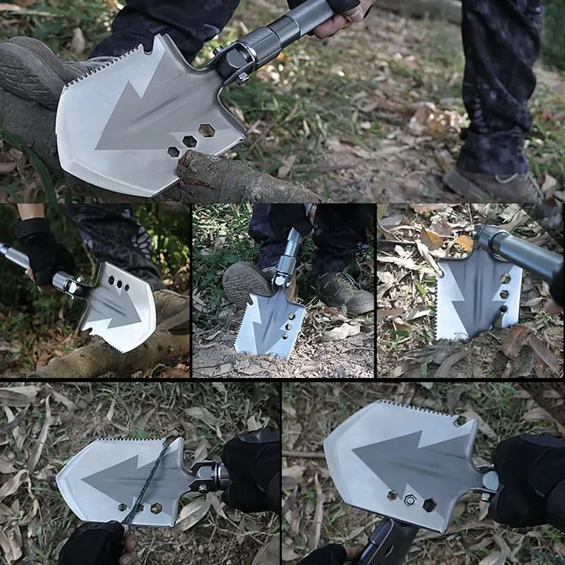 Multifunctional Camping Folding Utility Shovel Outdoor Survival Kit Gardening Tools