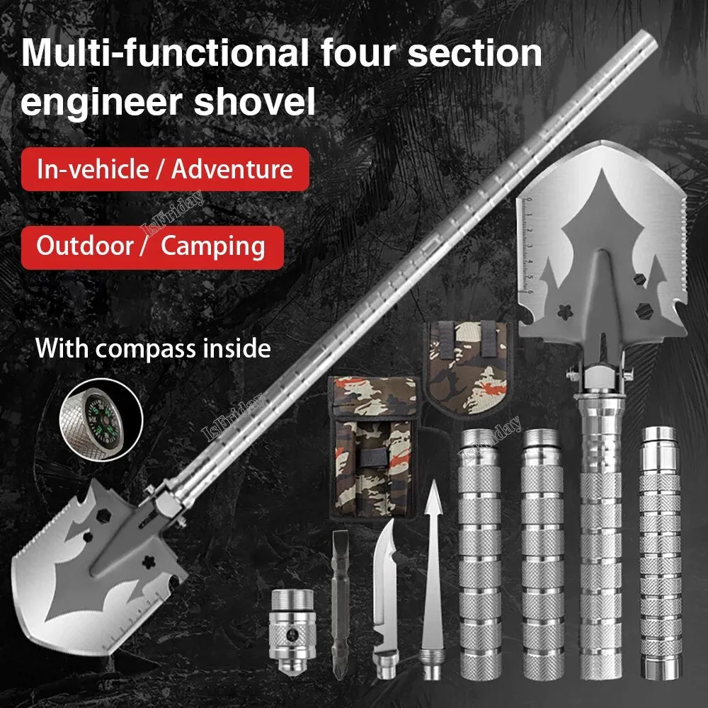 Multifunctional Camping Folding Utility Shovel Outdoor Survival Kit Gardening Tools
