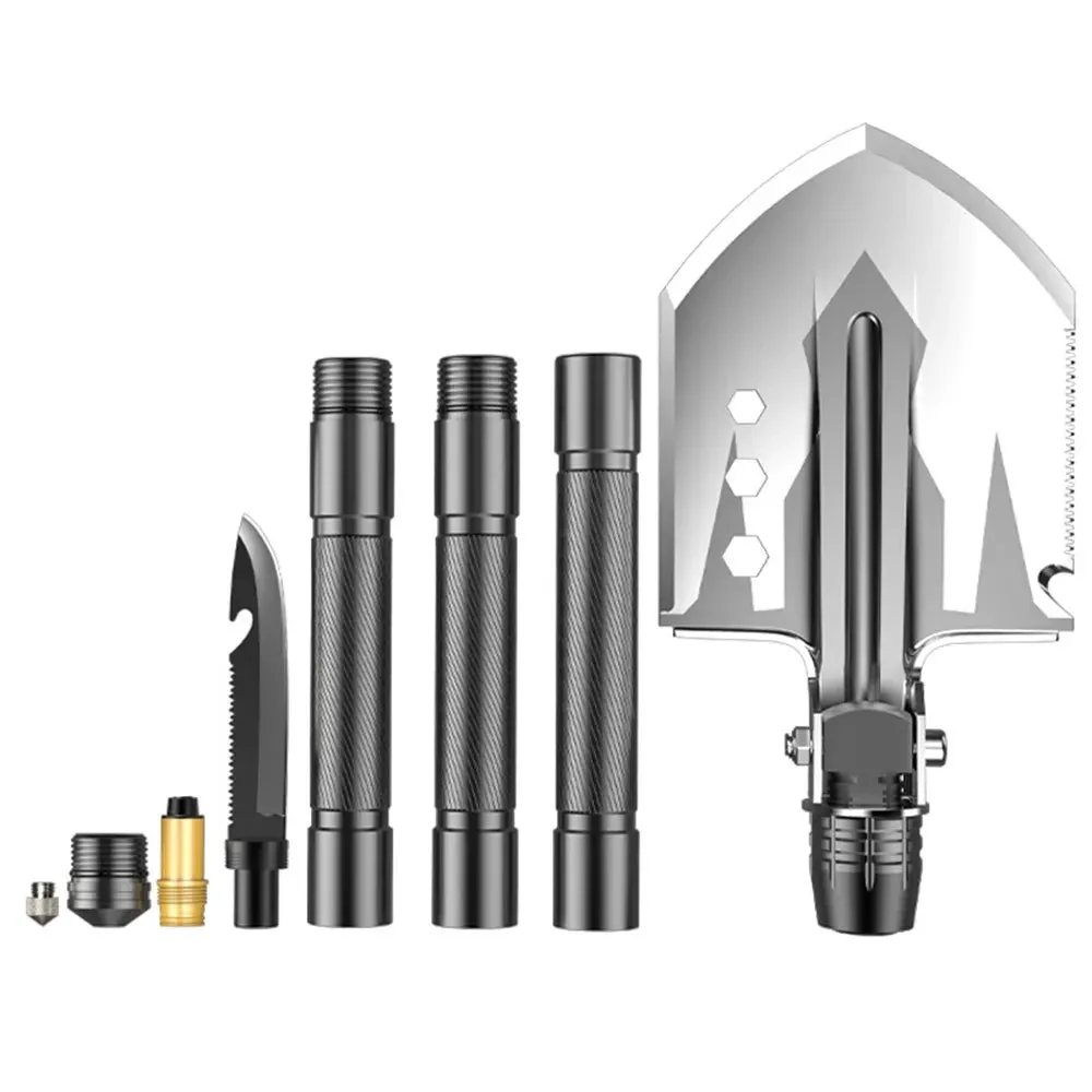 Multifunctional Camping Professional Outdoor Survival Militray Shovel Garden Folding Snow Shovel Detachable Garden Camping Tools