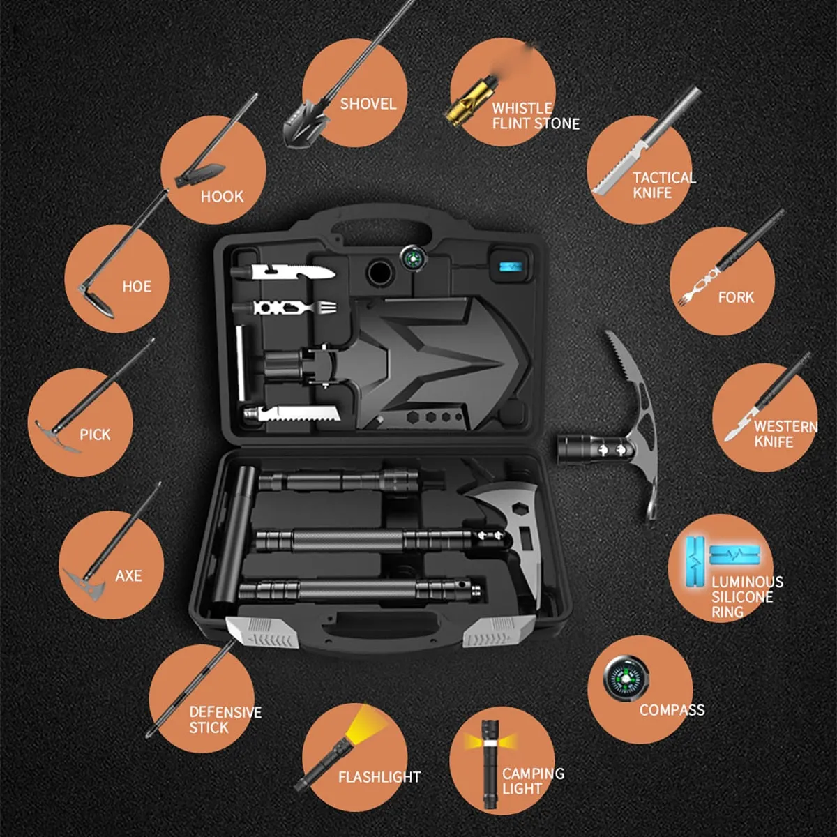 Multifunctional Folding Shovel Kit