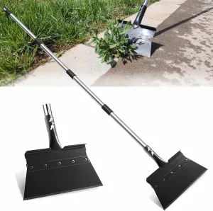 Multifunctional Garden Flat Shovel with 67" Adjustable Long Handle,Heavy Duty Floor Scraper and Metal Weeding Tool for Lawn Edging, Digging, Moss and Ice Removal