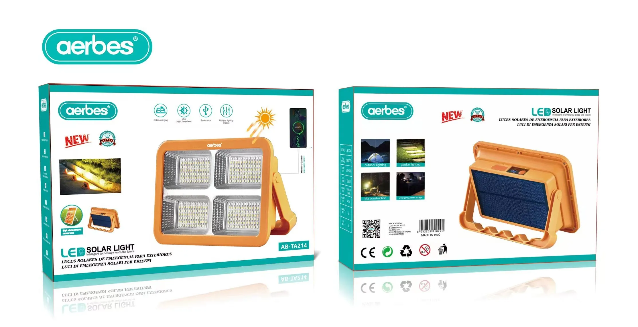 Multifunctional Rechargeable Solar Powered LED Light