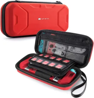 Mumba Carrying Case for Nintendo Switch OLED & Nintendo Switch, [Plus Version] Portable Protective Travel Carry Handbag Pouch for Blade/Battle Case [Large Capacity] (Red)
