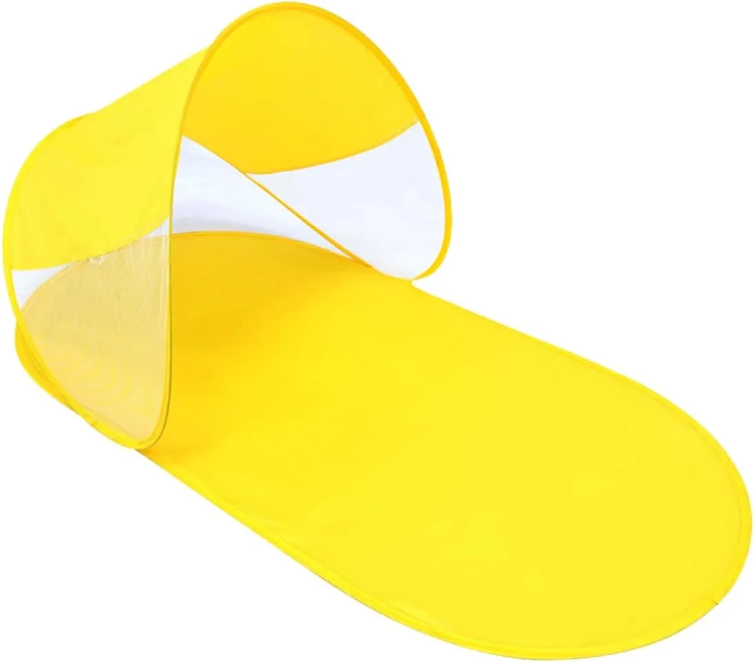 No Need to Set up Quick-Opening Beach Tents, Foldable Outdoor Sun-Protective Camping Beach Tents (red, Blue, Yellow, Green) (Yellow)