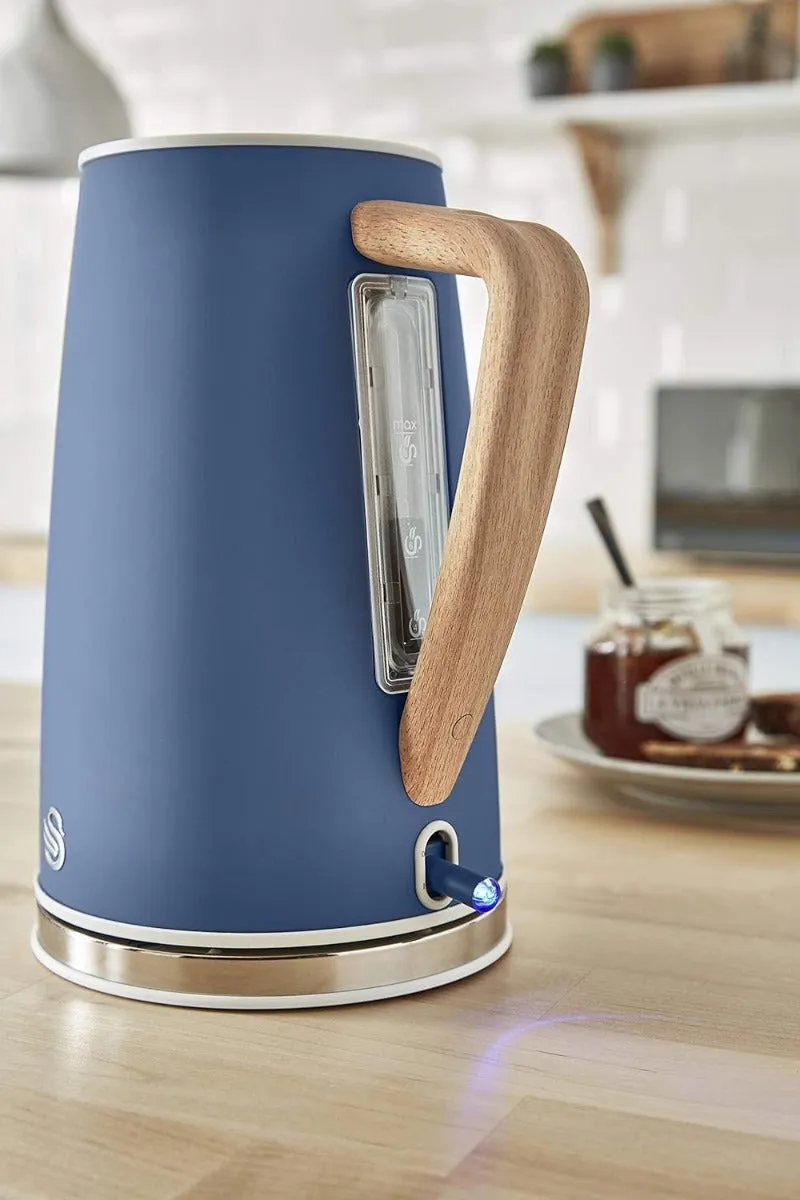 Nordic Kettle Unit) Multifunctional Blue Cordless Satisfaction guarantee 1.7L Swan (Display