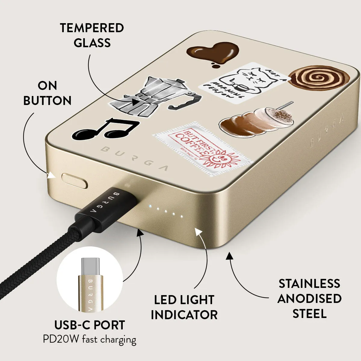 Oat Milk Please - Magnetic Power Bank