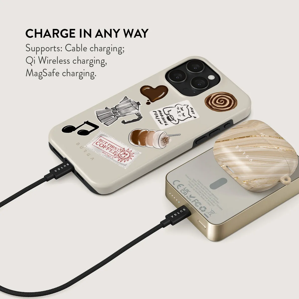 Oat Milk Please - Magnetic Power Bank