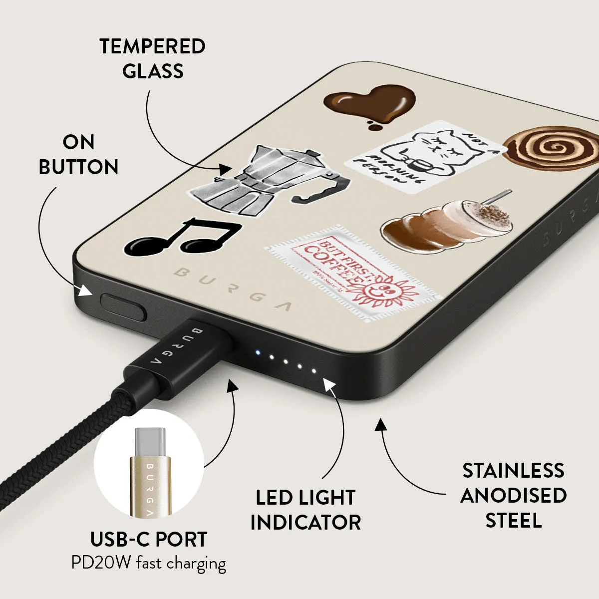 Oat Milk Please - Magnetic Power Bank