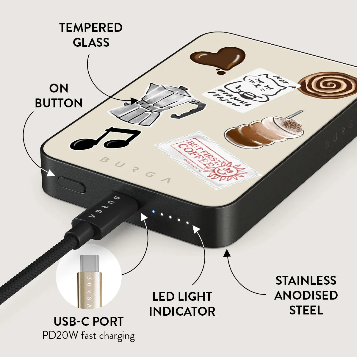 Oat Milk Please - Magnetic Power Bank
