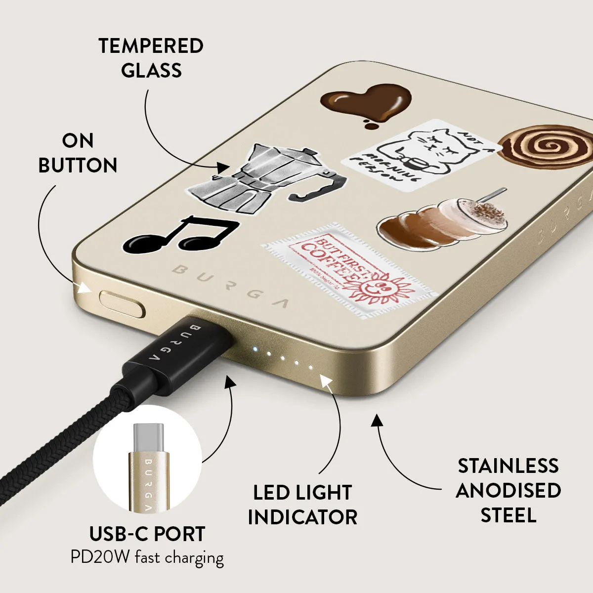 Oat Milk Please - Magnetic Power Bank