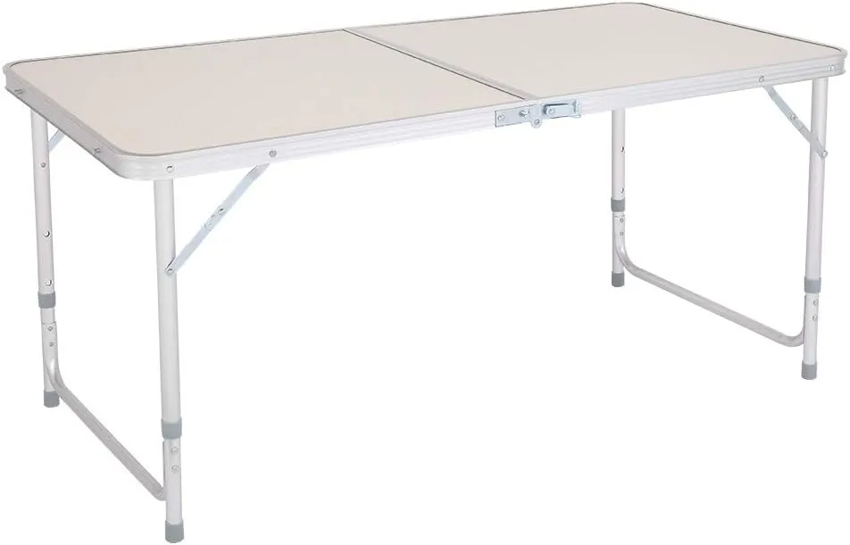 Ochine Foldable Indoor Outdoor All-Purpose Portable Wooden Table for Picnics, Camping, Beach, Tailgating, Patio, Kitchen, Living Room - Roll Up Folding Design