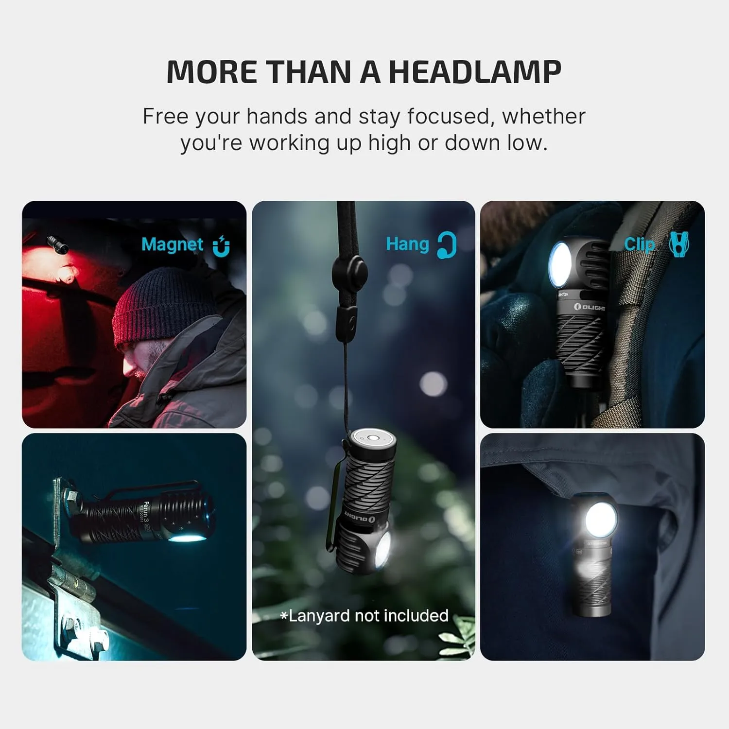 OLIGHT Perun 3 Mini Headlamp 920 Lumens LED Head Flashlight,Rechargeable Headlight with Red Light Option,Perfect for Working, Hiking, Camping and Climbing(Neutral White (4000K~5000K), Black)