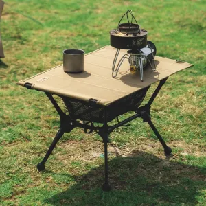 ONETIGRIS Dipper Foldable Camping Table with Mesh Storage – Lightweight Outdoor Furniture