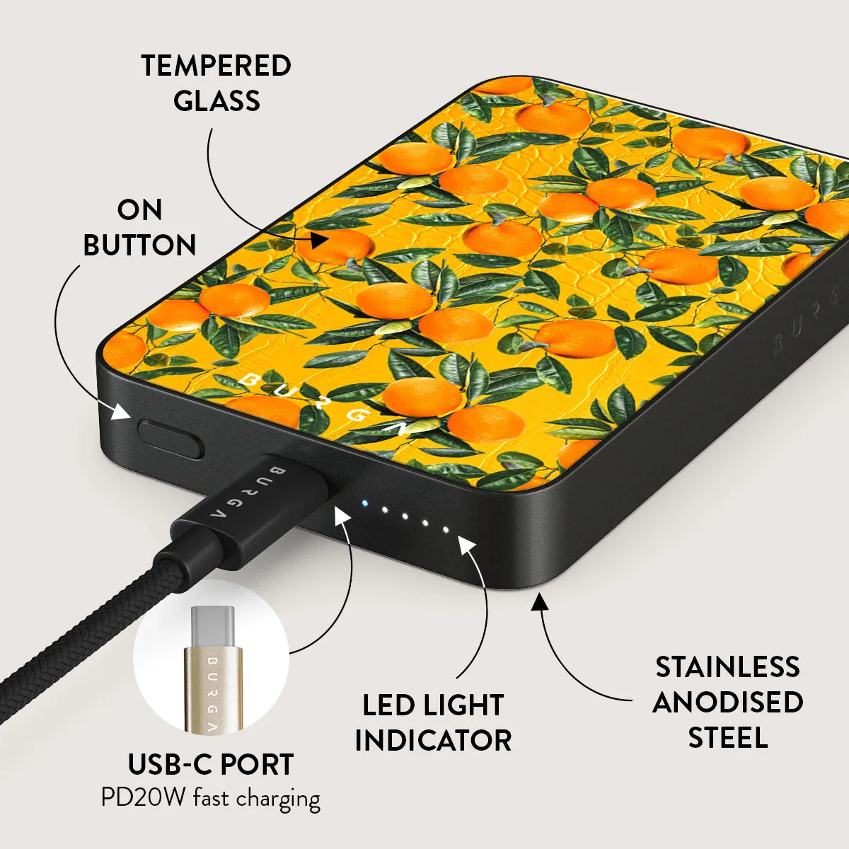 Orange Lemonade - Magnetic Power Bank
