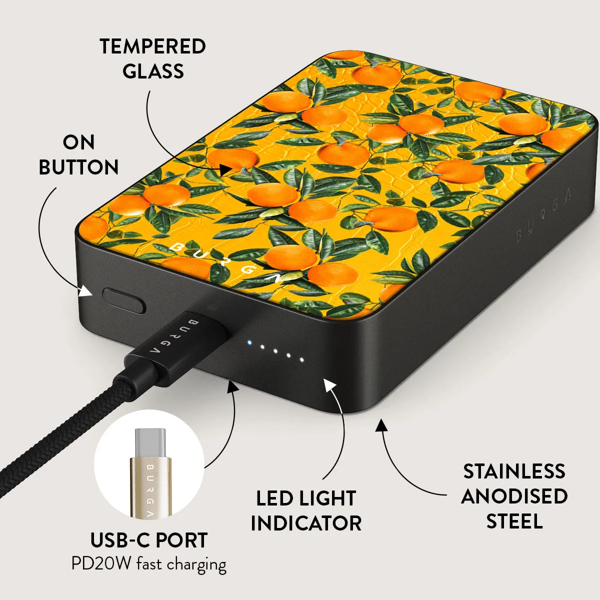 Orange Lemonade - Magnetic Power Bank