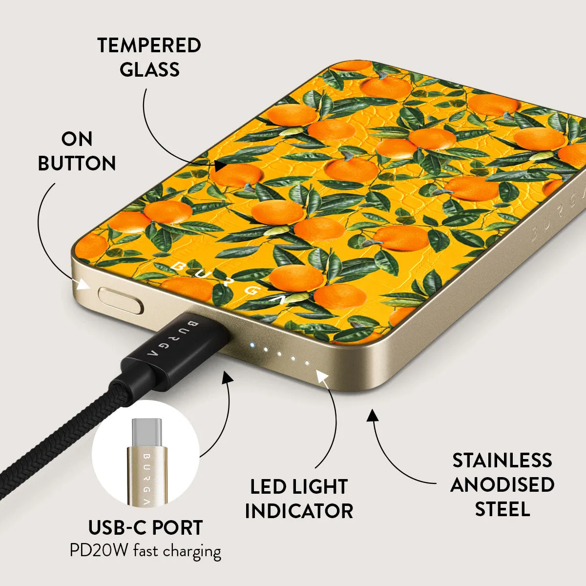 Orange Lemonade - Magnetic Power Bank