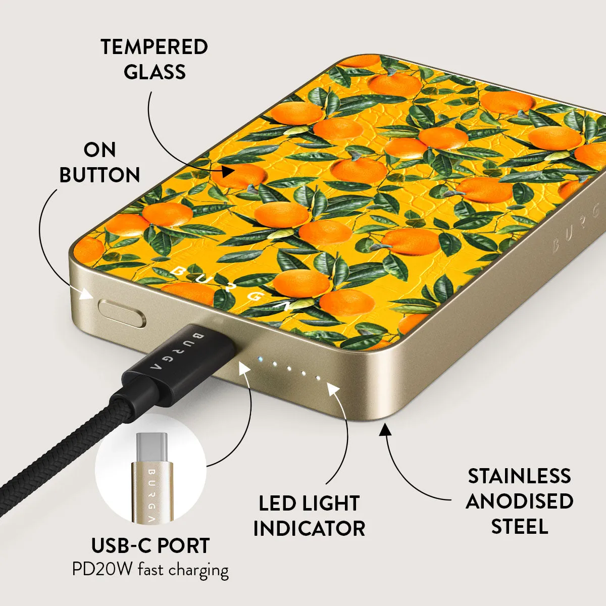 Orange Lemonade - Magnetic Power Bank