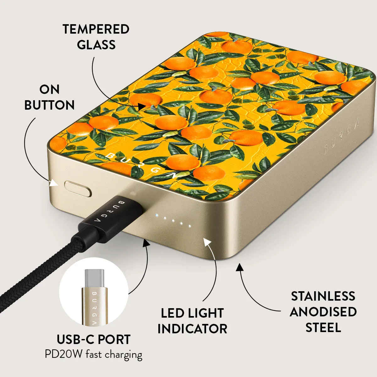 Orange Lemonade - Magnetic Power Bank