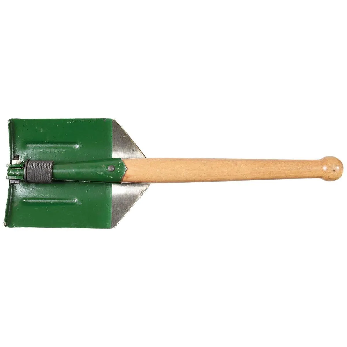 Original Romanian Army foldable shovel green wooden handle military surplus NEW