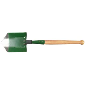 Original Romanian Army foldable shovel green wooden handle military surplus NEW