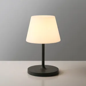 Outdoor Battery Operated Table Lamp Waterproof, 4000mAh Cordless Table Lamp Rechargeable, Touch Dimmable Desk Lamp, LED Night Light for Patio Camping Restaurant Home, H9.6in, Dark Grey