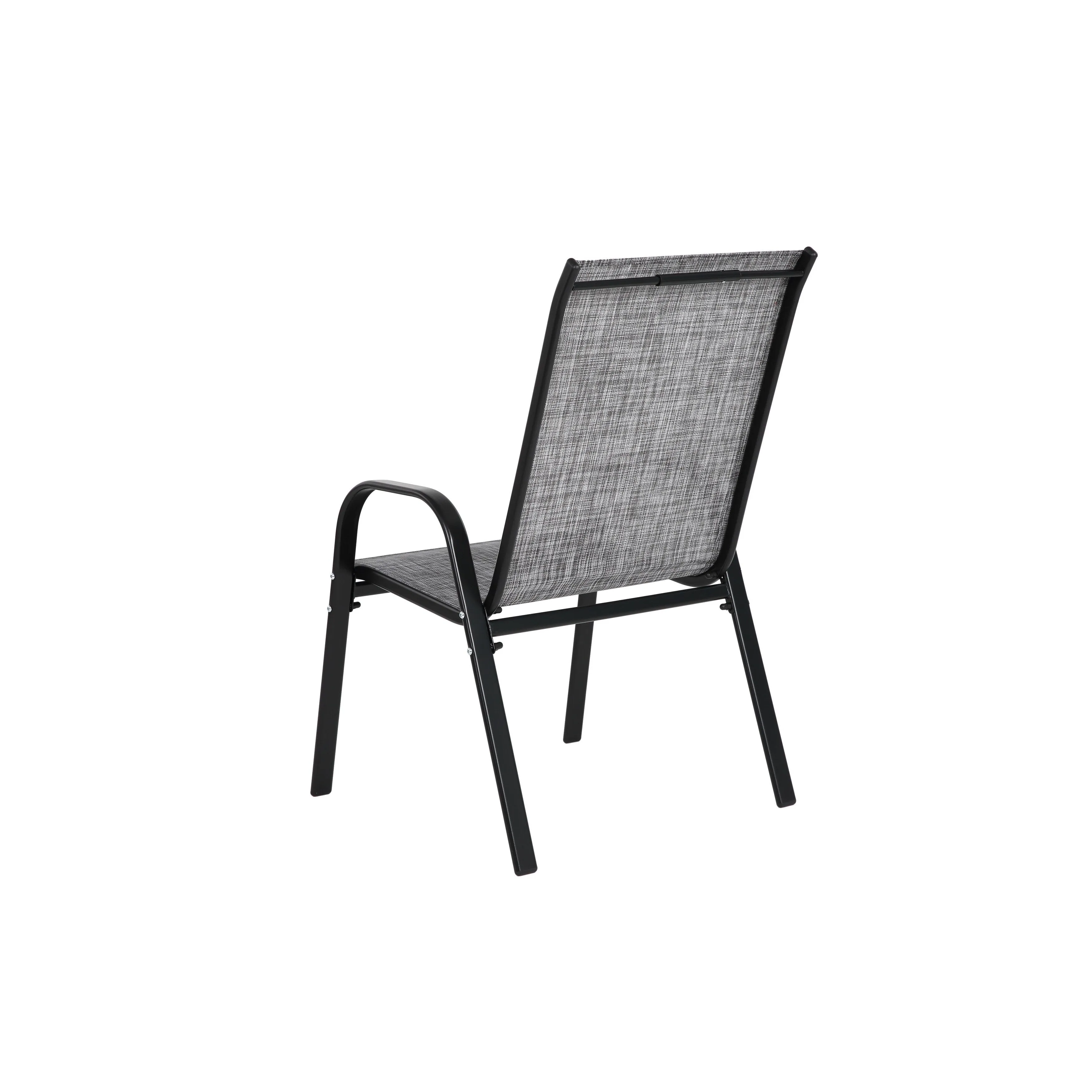 Outdoor Camping Chairs Set of 4, Garden Chairs with Armrest High Backrest for Garden, Patio, Pool, Beach, Yard